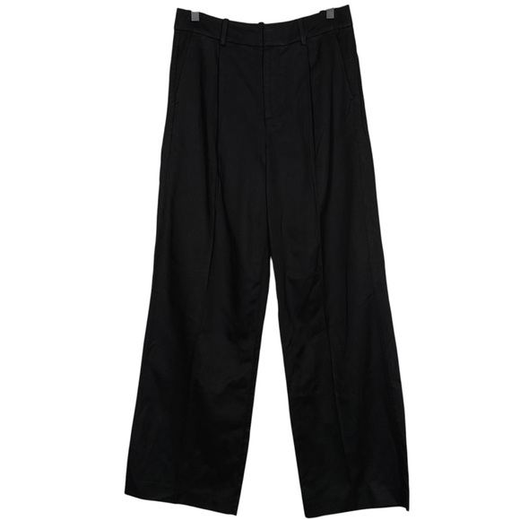 NWT Madewell Size 2 Slouchy Straight Pants in Drapey Twill True Black - Picture 3 of 10